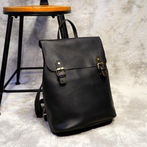 Fashion handmade first layer cowhide men's backpac